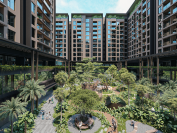 Tổng quan sân vườn Long Biên Central