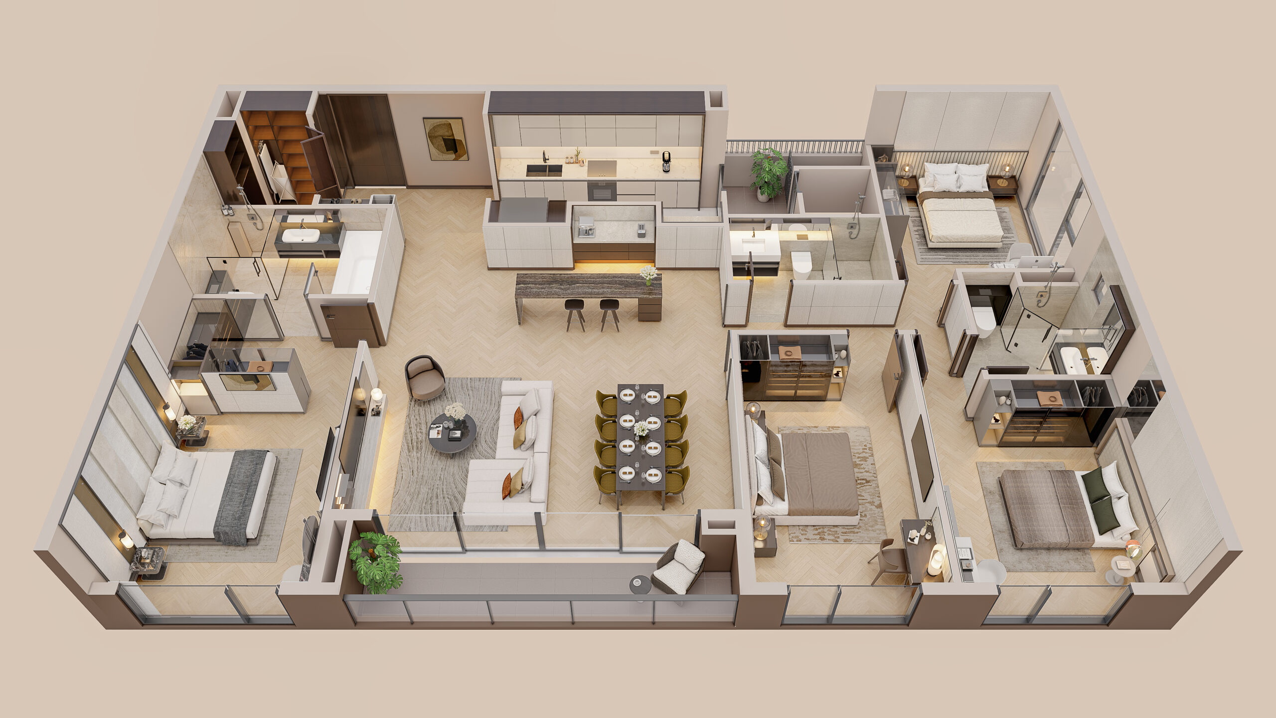 Thiết kế CAN A1-06_4 NGU_155.3m2 Long biên central