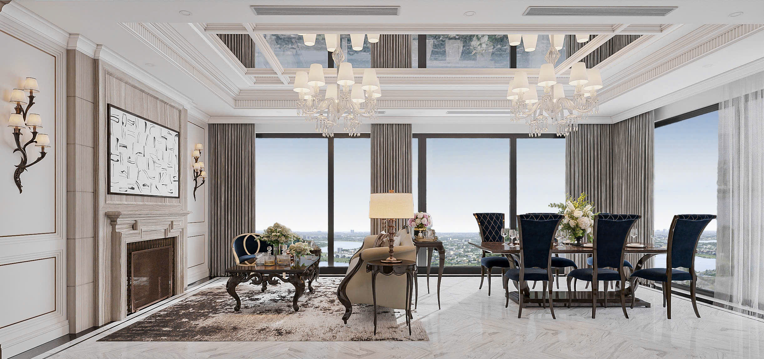 ảnh thiết kế phòng khách greenera Southmark Ngọc Hồi